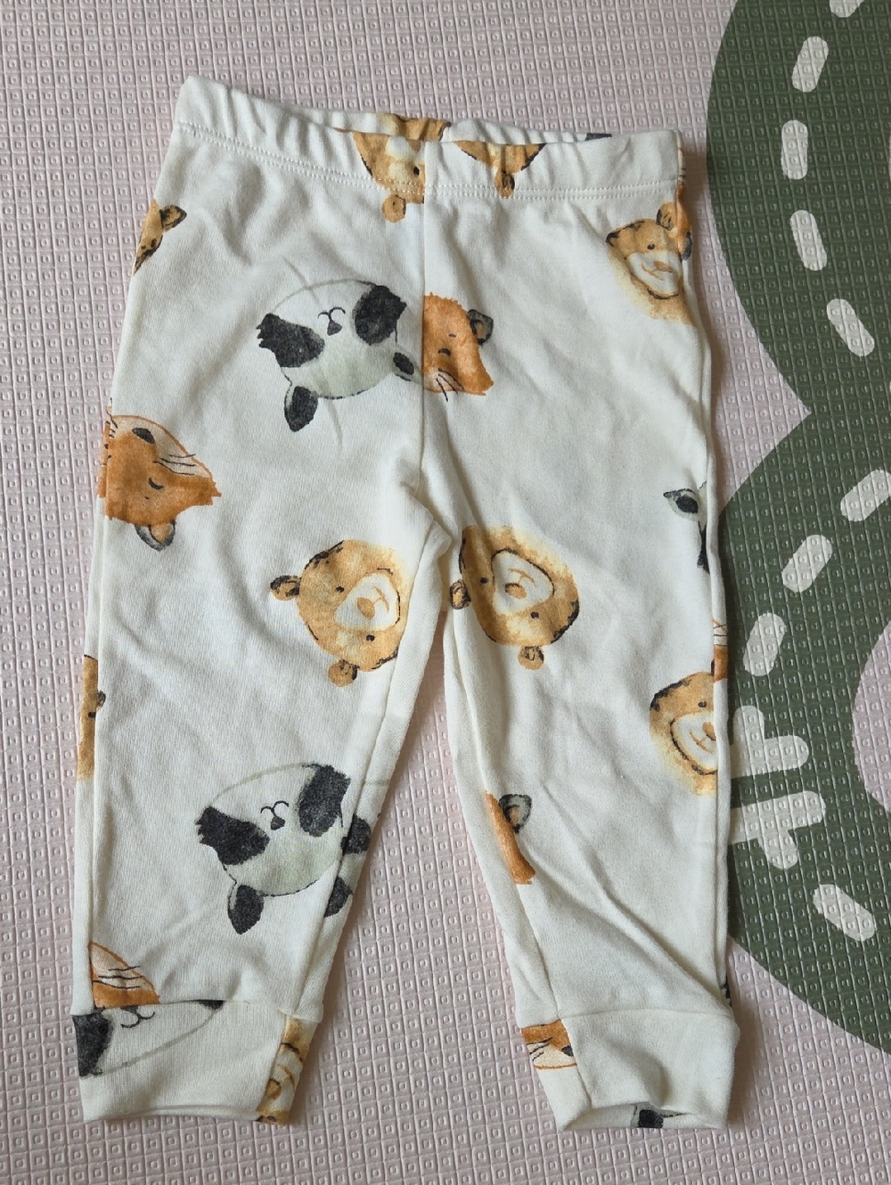 💙 9-12M Baby Animal Print Jogger Pants 100% Cotton